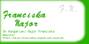 franciska major business card